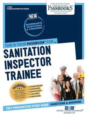 cover image of Sanitation Inspector Trainee